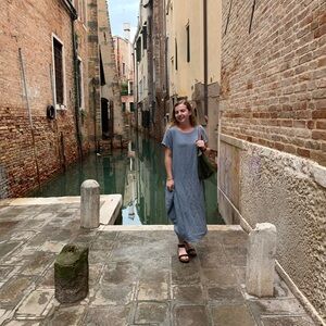 Casual Blue Short Sleeve Dress